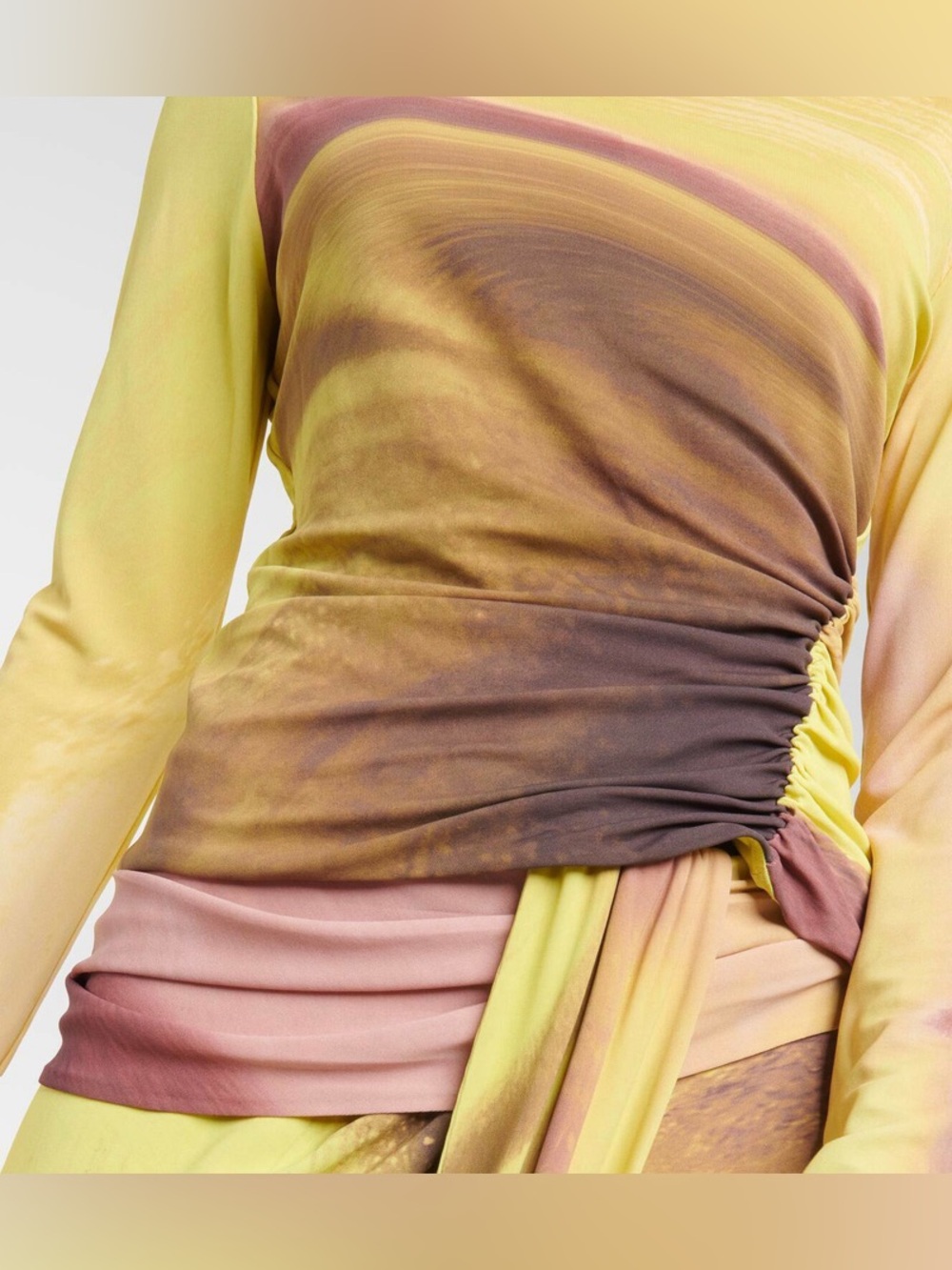 Simkhai Shane Long-Sleeve Ruched Top - Picture 4 of 4